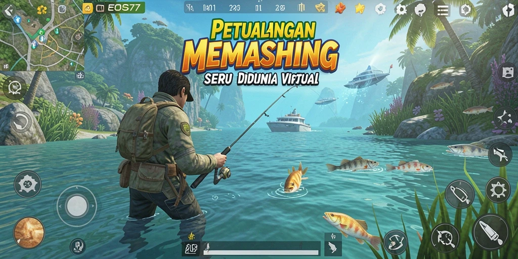 Tangkapan yang memukau dan panorama alam dari gameplay EOS77.