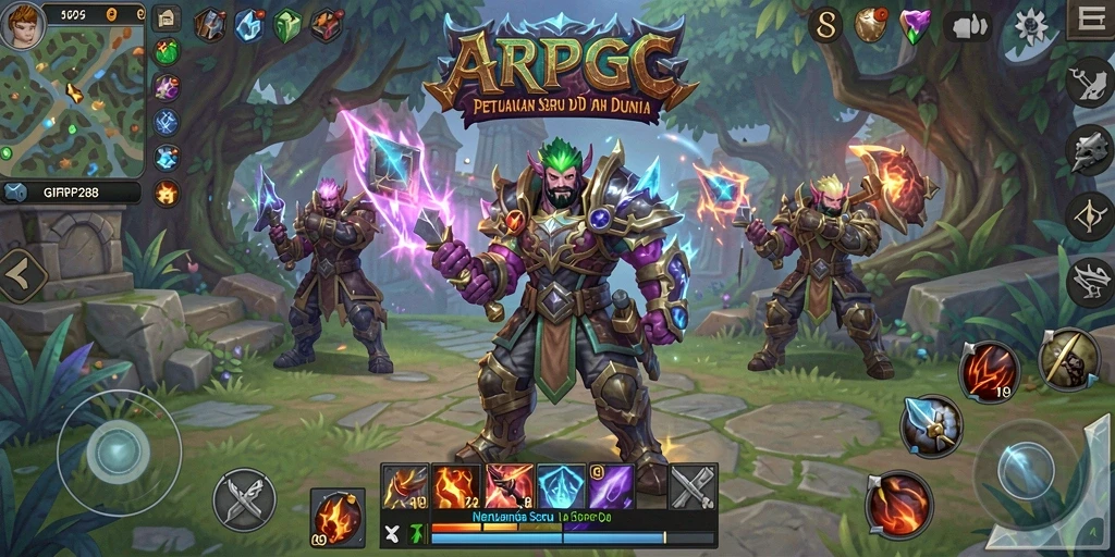 Gameplay seru dengan pertempuran epik di dunia ARPG.