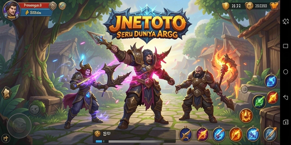 Tampilan gameplay JNETOTO yang dinamis dan penuh aksi.