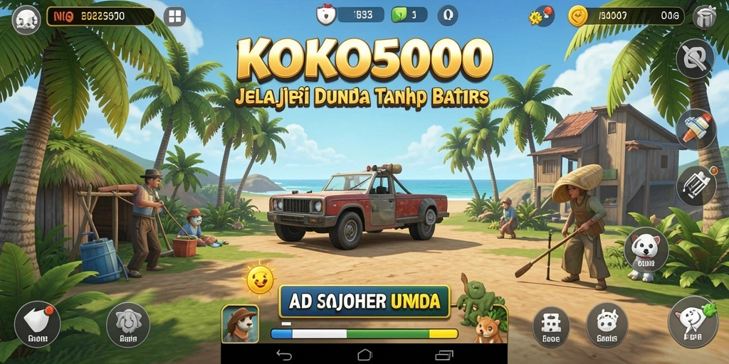 Tampilan gameplay KOKO5000 yang penuh petualangan dalam dunia terbuka.