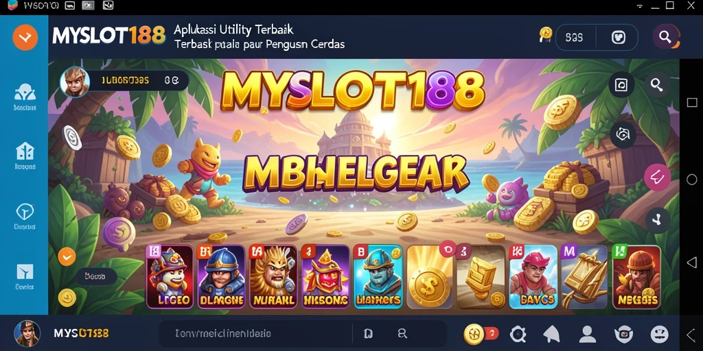 Tampilan antarmuka dan fitur utama aplikasi MYSLOT188.