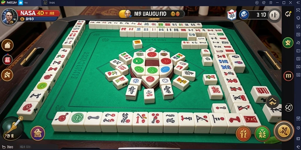 Screenshot gameplay NASA4D dengan tampilan ubin Mahjong yang menarik.